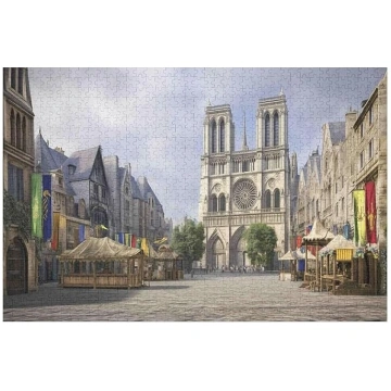 Koka puzles pieaugušajiem un bērniem, Notre Dame D
