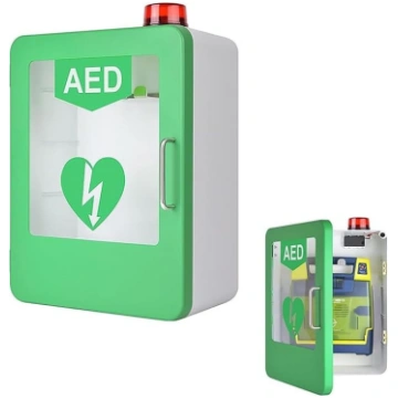 AED sienas AED defibrilatora glabāšanas skapis ar