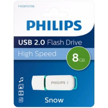 Zibatmiņa Philips 8GB USB 2.0 Snow Edition Spring 