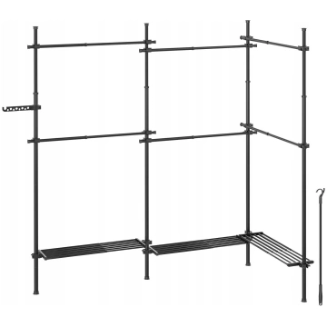 Songmics Teleskopiskais Pakaramais Garderobe 3 Līm