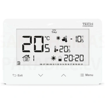 TECH istabas termostats programmējams EU-293 v3 10