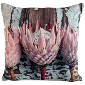 Peppermint Protea Lux Velvet Pillow Light Hearted