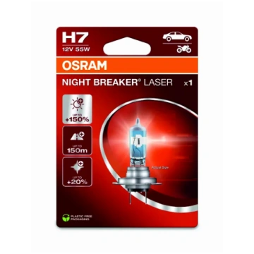 OSRAM LEMPUTĖS H7 55W 12V PX26D NIGHT BREAKER LASE
