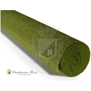 Krepinis popierius 180g.Nr.622 Olive Green with Ye