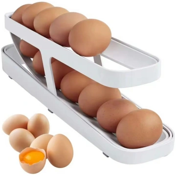 Olu uzglabāšanas trauks ar dozatoru, balts - egg c
