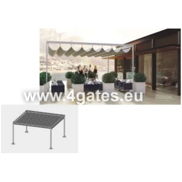 Pergola ar 4 kolonnām - Platums: 2500 mm - Garums: