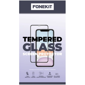 FoneKit Full Cover Tempered Glass Screen Protector