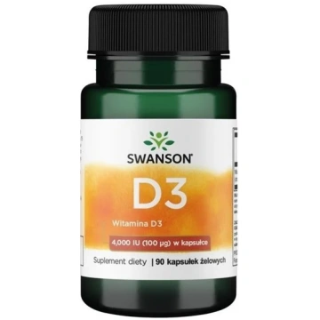 SWANSON D3 vitamīns 4000 SV (90 kapsulas)