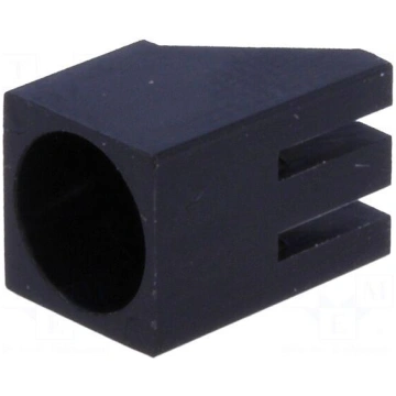 LED housing | 5mm | polyamide | angular | black | 