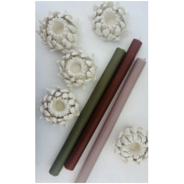 Protea Candle & Tealight Holder Purely Porcelain