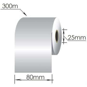 Ribbons 80mm x 300m/25mm/80mm/ Resin/Out, balts Te