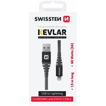 Swissten ARAMID REINFORCED Data Cable USB / Lightn