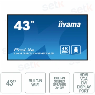 LH4360UHS-B2AG - ELED VA Professional Monitor 4K U
