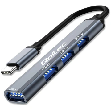 Qoltec Hub Adapter USB-C 3.1 4in1 | USB 3.0 | 3x U