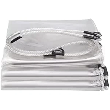 Caurspīdīgs brezenta tents, 0,3 mm ar cilpām, PVC 