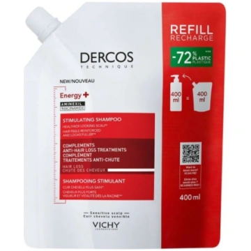 VICHY Dercos Energy+ (Refill) stiprinošs šampūns, 