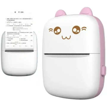 HURC9 Bluetooth termoprinteris Mini Kitty – rozā 1