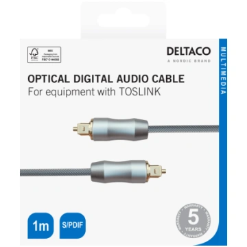 High End Toslink Cable DELTACO optical cable for d