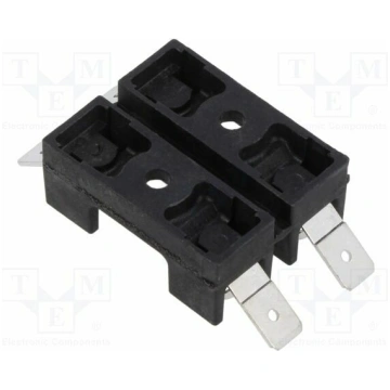 Fuse holder; 6.3x32mm; on panel; 20A; 300VAC; Pole