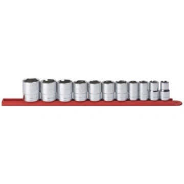 Socket Set, Standard, 6 -Point, 1/2, 9/16, 5/8, 11