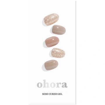 OHORA Semi Cured Gel Nail Strips N Carmel 30pcs