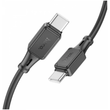 Silicone Cable HOCO Type-C - Type-C, 60W, black, 1