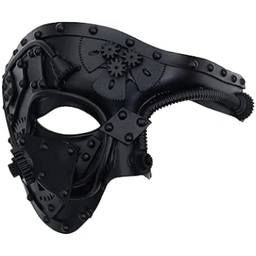 Ubauta Steampunk metāla kiborga Venēcijas maska, m