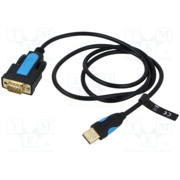 USB to RS232 converter; D-Sub 9pin plug,USB A plug