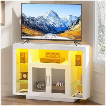 YITAHOME 100 cm stūra skapītis ar RGB LED apgaismo