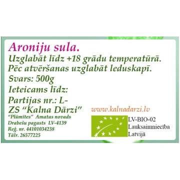Aroniju sula 500g BIO