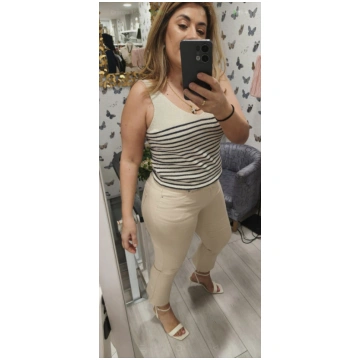 Pantalón vaquero Tobillero Sheila camel