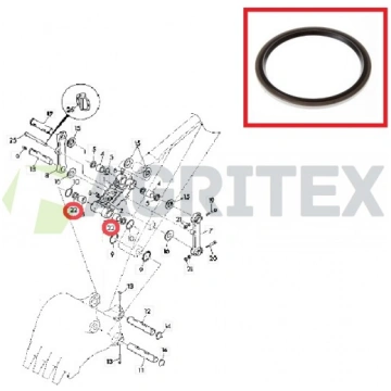 Blīvslēgs 85x100x5 JCB KHV0102 Agritex