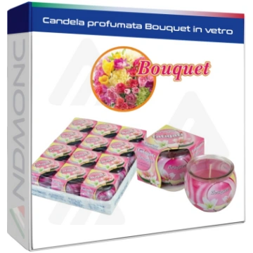 Candela Profumata Bouquet in Vetro Andmonc