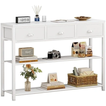 Furologee White Entrance Table 38 Inch Console Sof