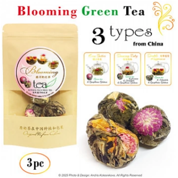 GF Blooming green tea (mix 3types) 25 gr. Ziedoša 
