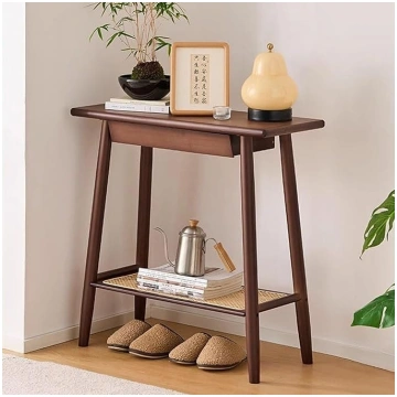 Narrow Console Table with Drawers, Hallway Table, 