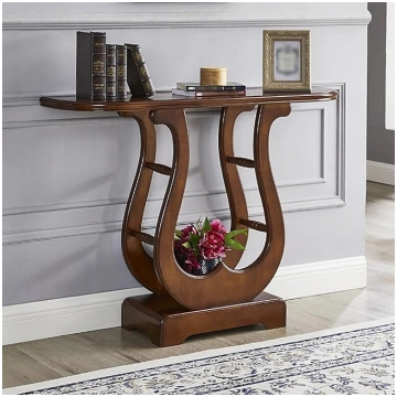 Narrow Wooden Console Table in Country House Style