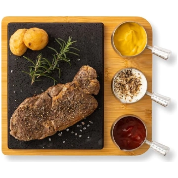 Susable® Lava Stone Steak BBQ Serving Board Set, k