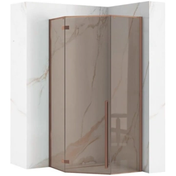 Dušo kabina Rea Diamond Brush Copper + Dušo padėkl