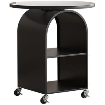 Side Table with Wheels Side Table with Curved Desi