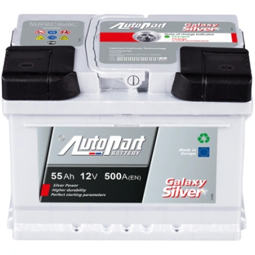 Akumulators Autopart Galaxy Silver 55Ah, 500A, (- 