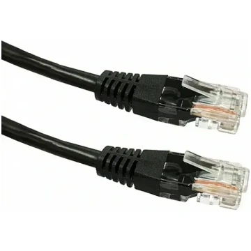 TB CAT 5E, UTP, 5 m kabelis | melns