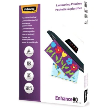 Fellowes Laminator Pouch Matt A4 80 Micron 100pcs 