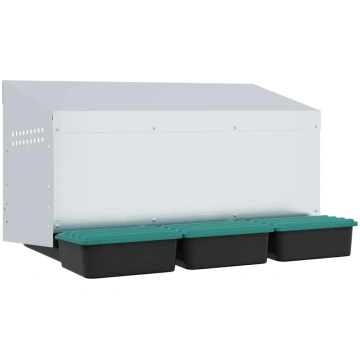Chicken Nest Box 3 Compartment Wall Mounted Galvan
