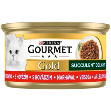 Purina GOURMET GOLD Succulent Delights Wołowina 85
