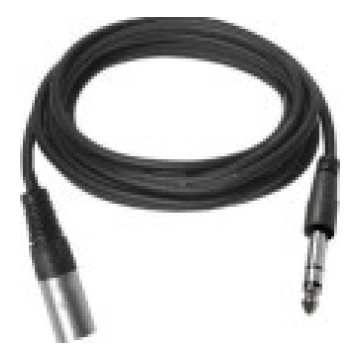 Vivolink audio kabelis 1 m xlr 6.35mm trs melns [P
