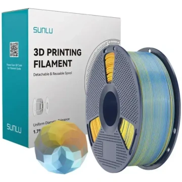 Sunlu PLA+ Silk Forth-Color 3D kvēldiegs (zils-vio