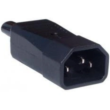 AC IEC male plug - 250V - 10A - for cable mounting