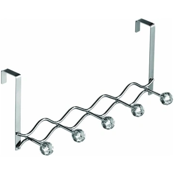 Premier Housewares Tür-Garderobe, Chrom, 5 Haken m