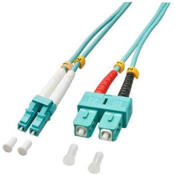 Lindy LC/SC OM3 Multimode Fiber Optic Cable, 2m, 5